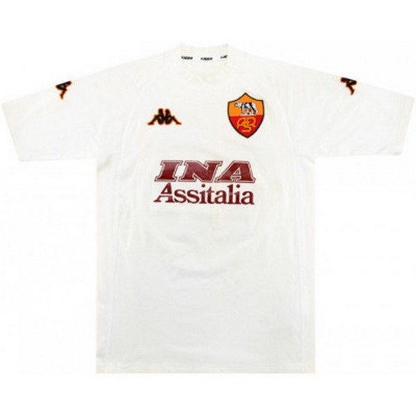 Authentic Camiseta AS Roma 2ª Retro 2000 2001 Blanco